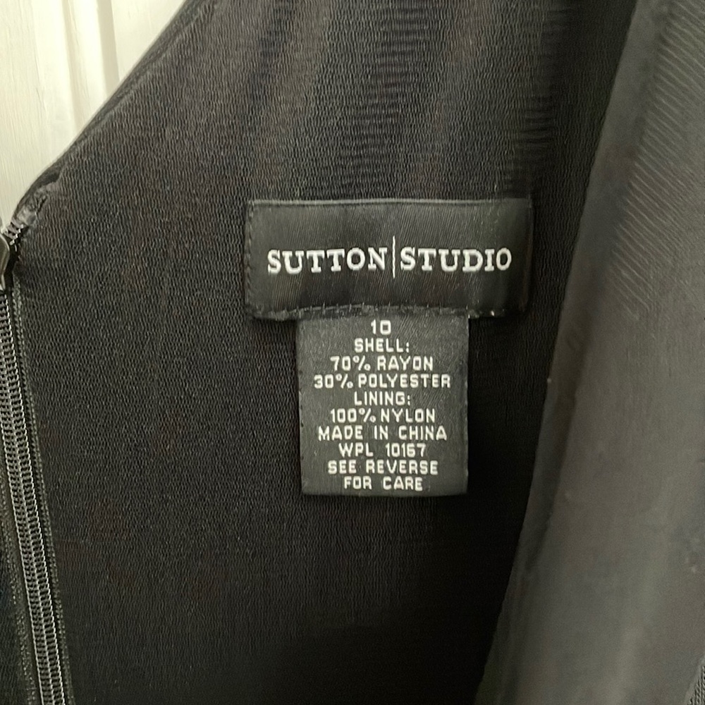 🎉Sutton Studio black twist front midi dress.  10 - Picture 5 of 6